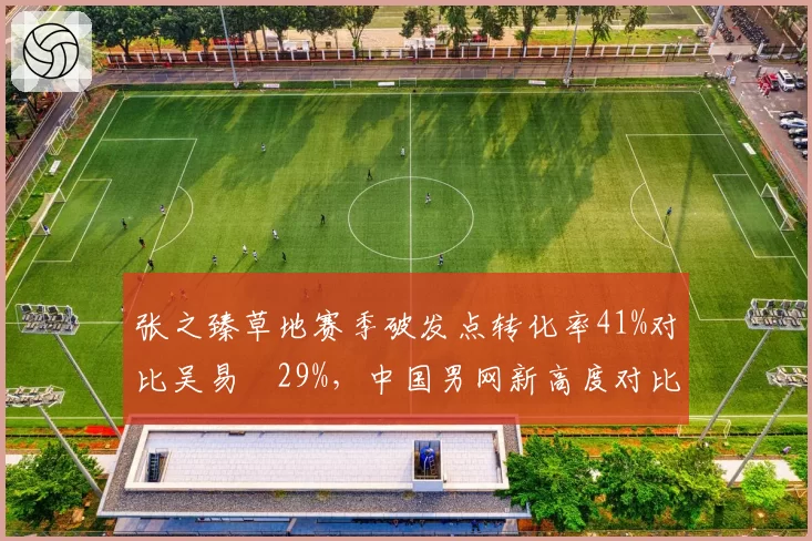 张之臻草地赛季破发点转化率41%对比吴易昺29%,中国男网新高度对比